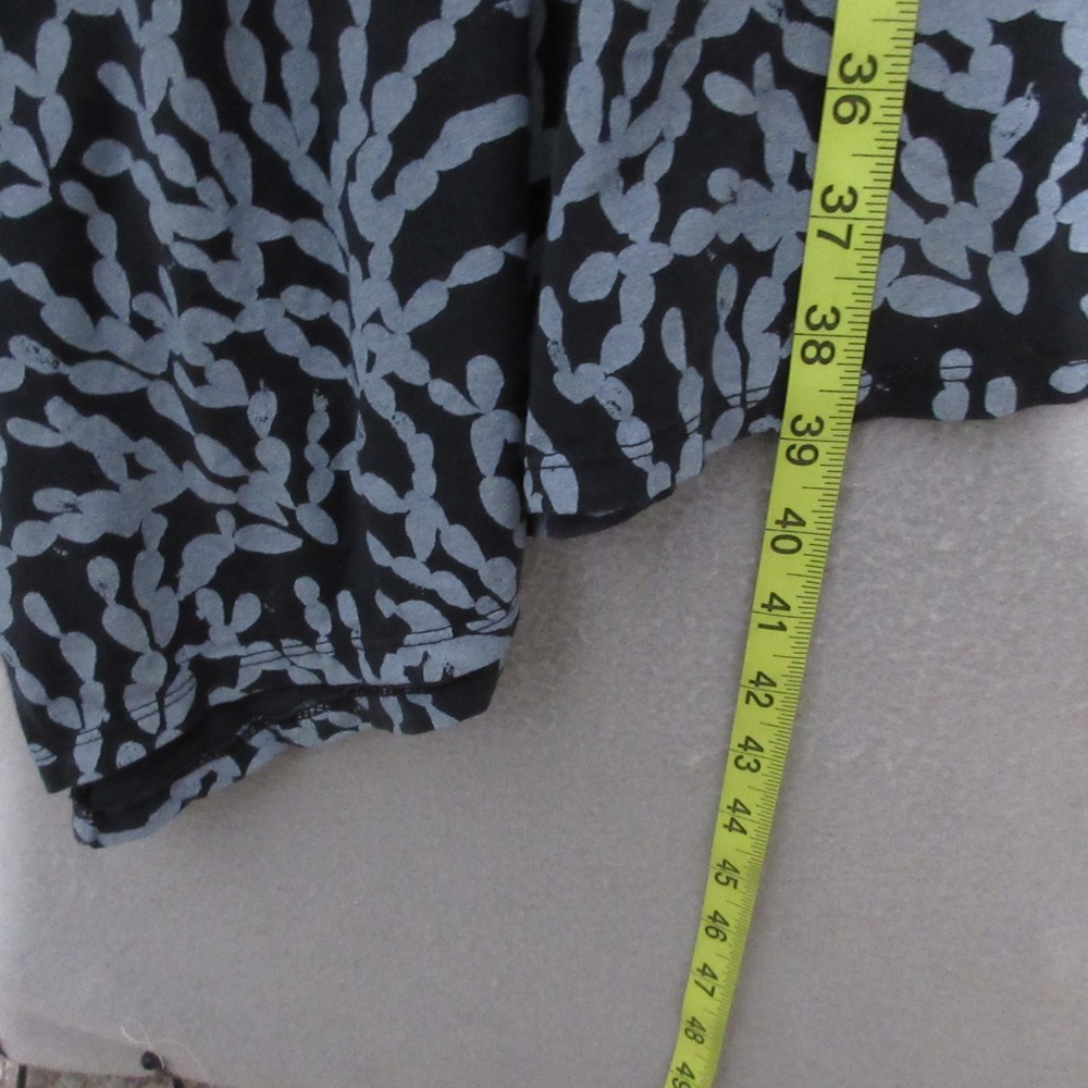 Fresh Produce Dress 1X Black Blue Sharkbite Supima Cotton Flowy‎ Beachy Coastal - Picture 8 of 9